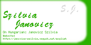 szilvia janovicz business card